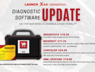 Launch X431 software update for maserati