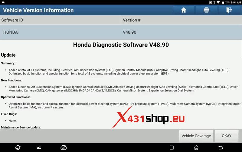 Launch X431 Maintain 2022 Honda HR-V EPB Pad Replacement