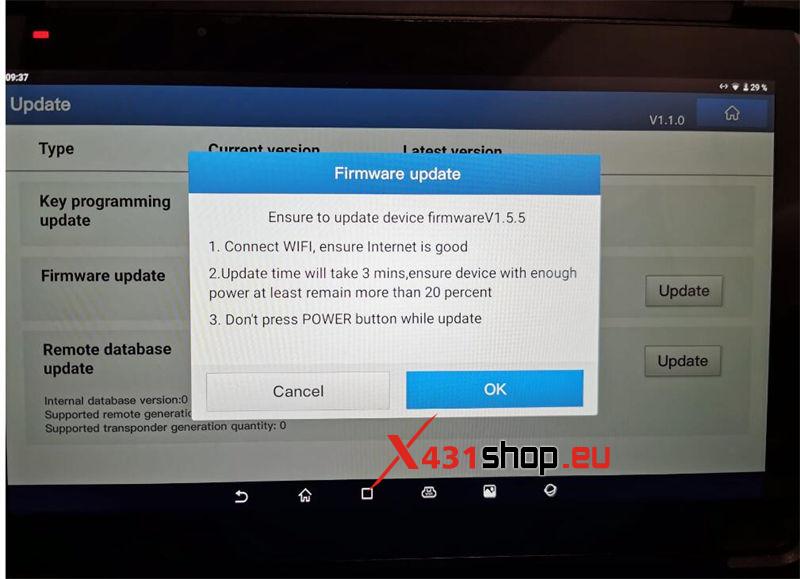 Solved Launch X431 PAD 7 Firmware Update Failed