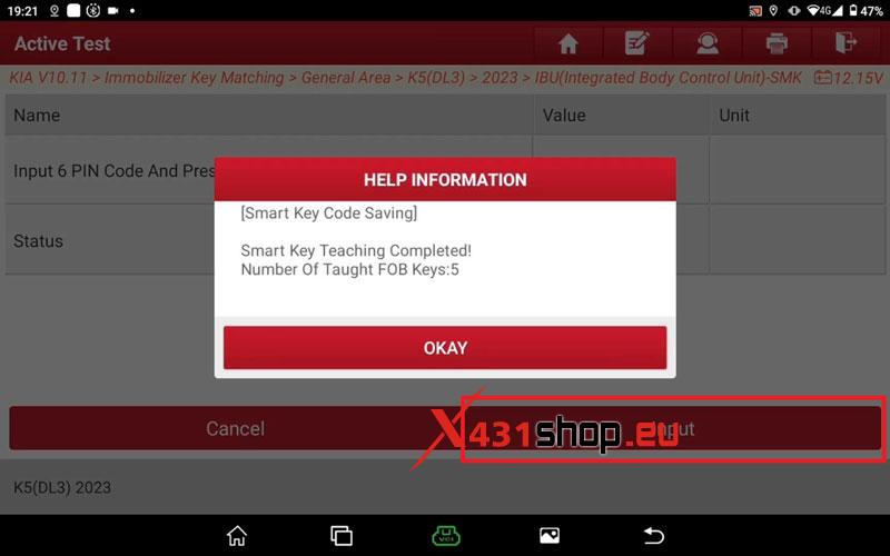 Launch X431 IMMO Elite + Key Programmer Add KIA Optima ID47 Key