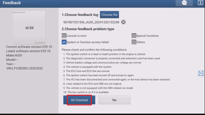 How to upload diagnostic logs on LAUNCH X431 Tool (10)