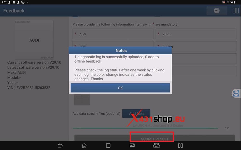 How to upload diagnostic logs on LAUNCH X431 Tool (12)
