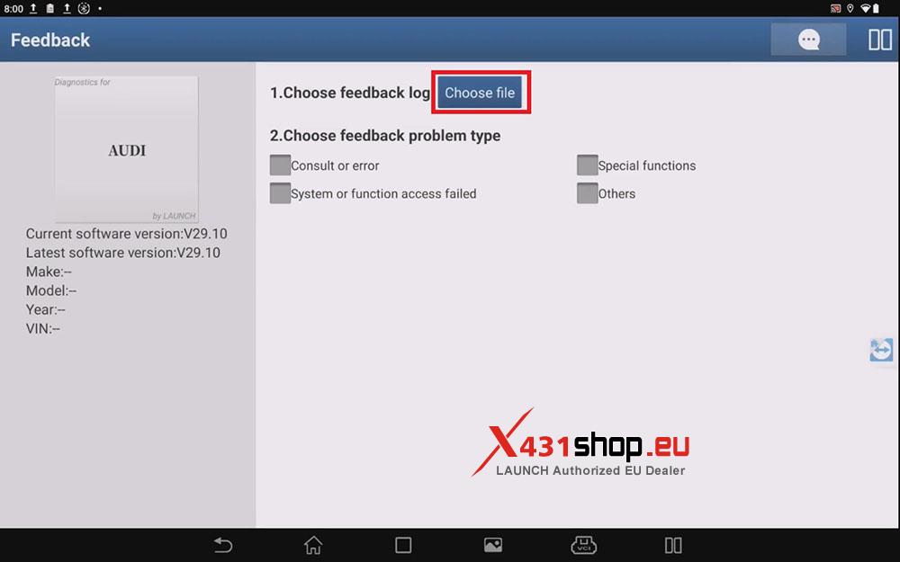 How to upload diagnostic logs on LAUNCH X431 Tool (8)