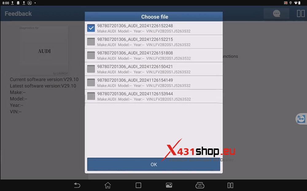 How to upload diagnostic logs on LAUNCH X431 Tool (9)