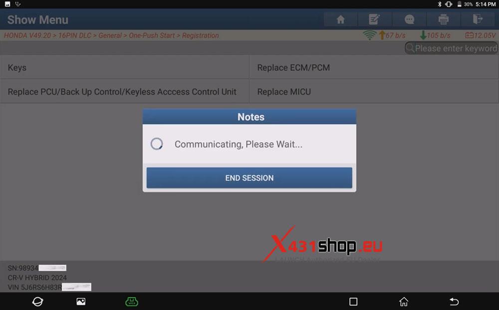 LAUNCH X431 Tool ECM PCM Replacement on 2024 Honda CR V (10)
