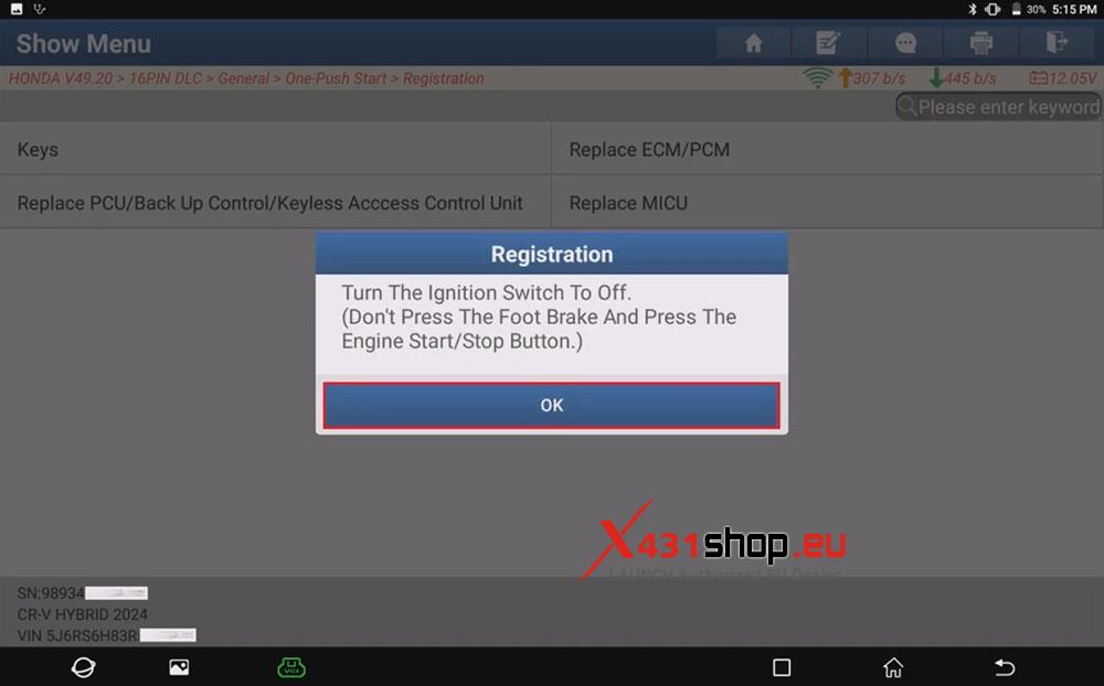 LAUNCH X431 Tool ECM PCM Replacement on 2024 Honda CR V (11)