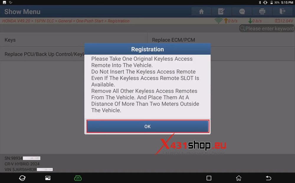 LAUNCH X431 Tool ECM PCM Replacement on 2024 Honda CR V (12)
