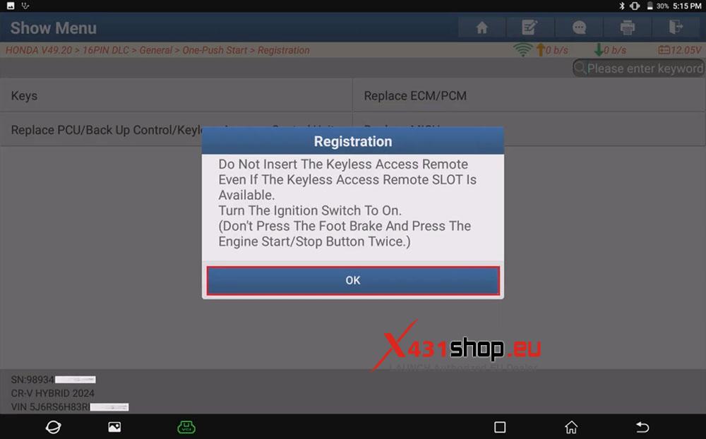 LAUNCH X431 Tool ECM PCM Replacement on 2024 Honda CR V (13)