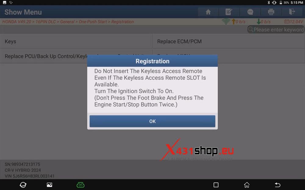 LAUNCH X431 Tool ECM PCM Replacement on 2024 Honda CR V (16)