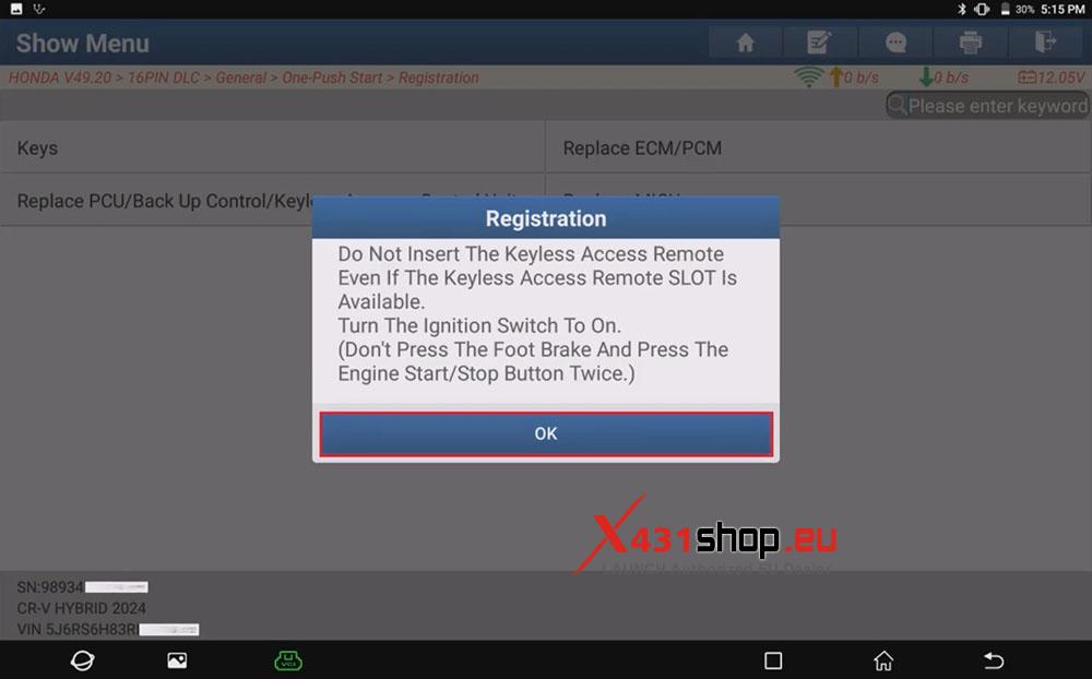 LAUNCH X431 Tool ECM PCM Replacement on 2024 Honda CR V (8)