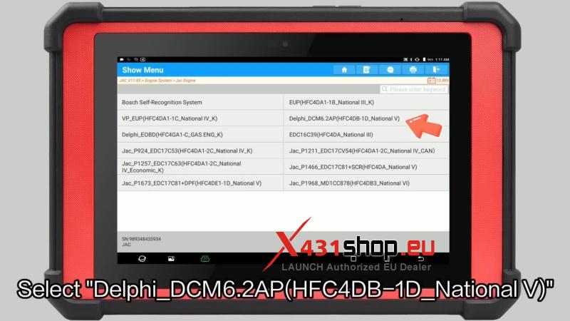 launch x431 pad v elite write injector data on 2018 jac junling (5)