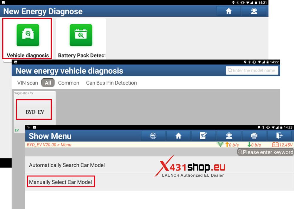 LAUNCH X431 EV Vehicle Diagnostics BYD Han Maintenance Light Reset (2)