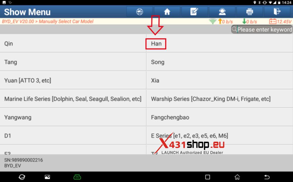 LAUNCH X431 EV Vehicle Diagnostics BYD Han Maintenance Light Reset (3)