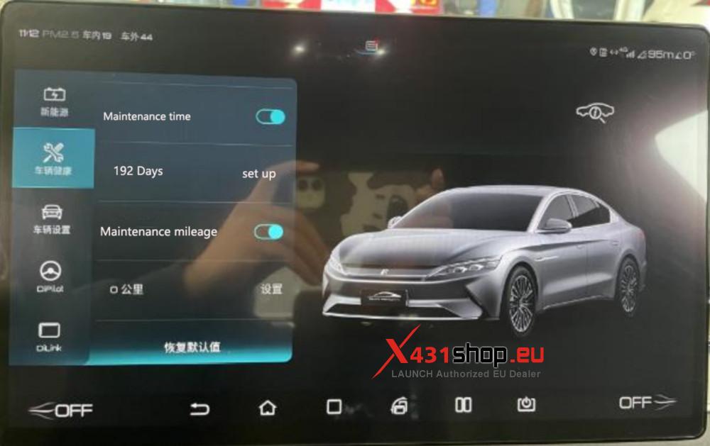 LAUNCH X431 EV Vehicle Diagnostics BYD Han Maintenance Light Reset (9)