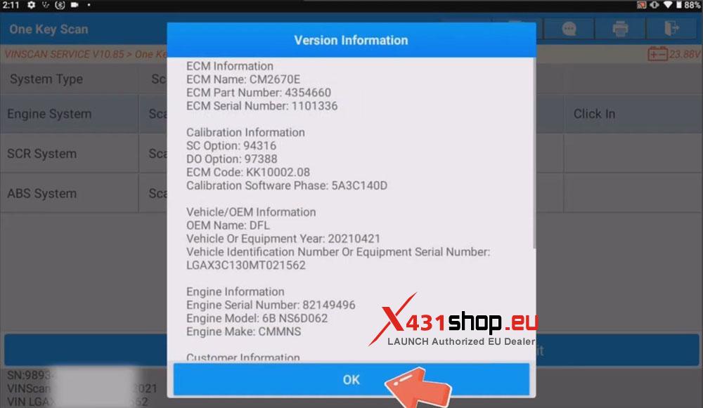 LAUNCH X431 PRO3 HD Disable Dongfeng Truck Intake Air Heater (4)