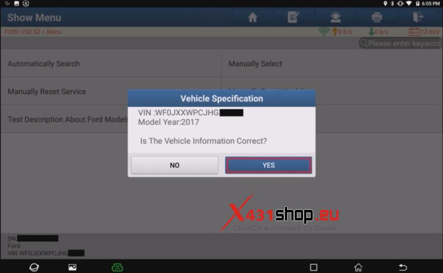 LAUNCH X431 Tool Program Ford Tire Size (4)