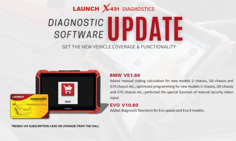 One Year Online Software Update Service for Launch X431 PRO3S