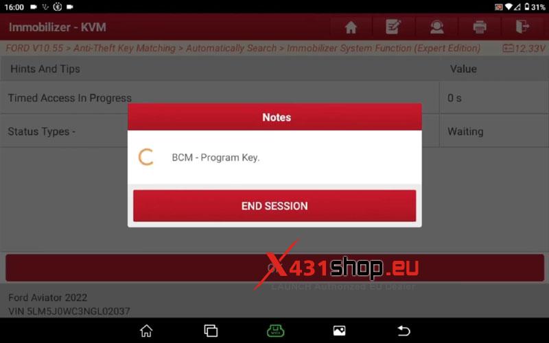 launch x431 immo plus program 2015 ford taurus smart key (8)