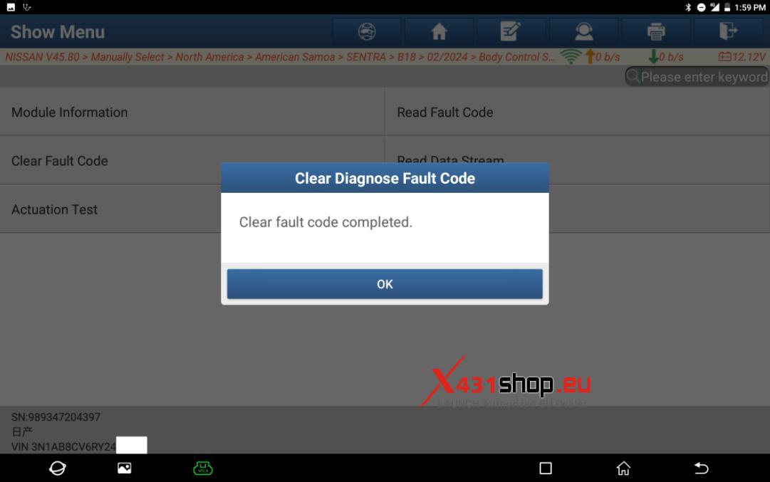 LAUNCH X431 PAD Register Nissan Sentra B18 Tire Pressure ID (16)