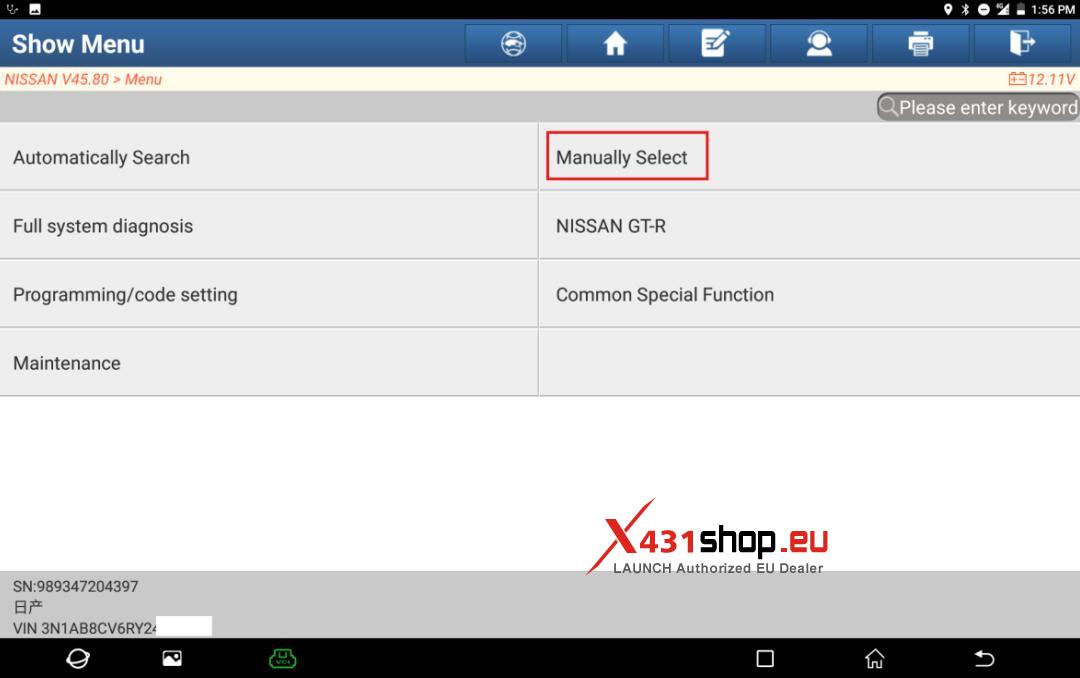 LAUNCH X431 PAD Register Nissan Sentra B18 Tire Pressure ID (2)