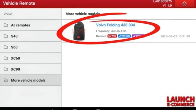 launch x431 immo elite program volvo s90 smart key matching (1)