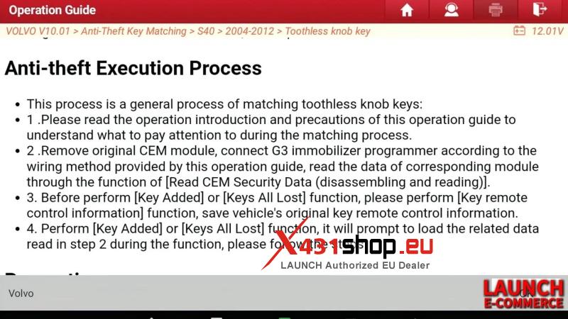 launch x431 immo elite program volvo s90 smart key matching (3)