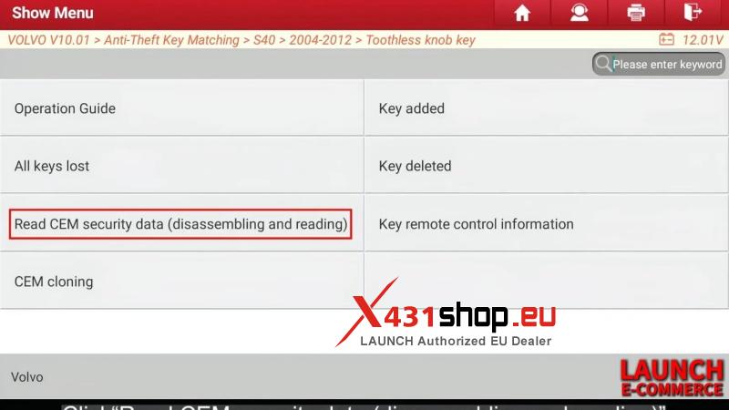 launch x431 immo elite program volvo s90 smart key matching (5)