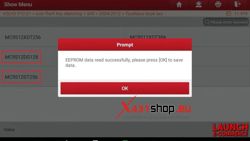launch x431 immo elite program volvo s90 smart key matching (6)