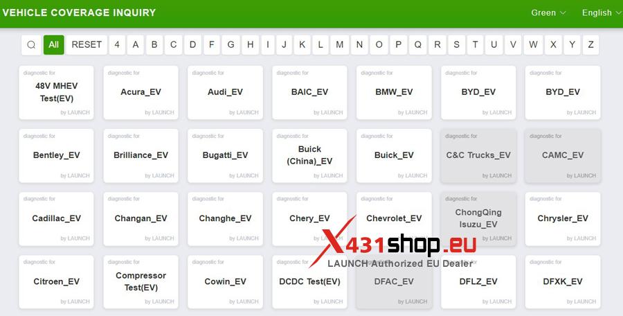 LAUNCH X431 EV Software LAUNCH X431 EV Software