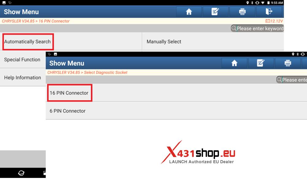 LAUNCH X431 PAD Reset Impact Event Fault for CHRYSLER Renegade(BV) (2)