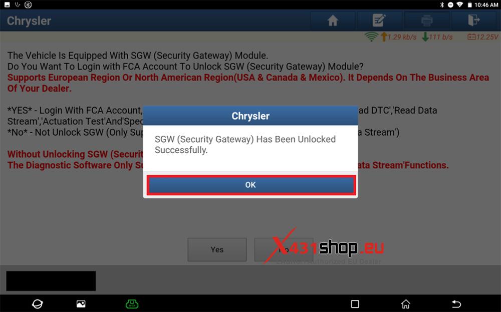 LAUNCH X431 PAD Reset Impact Event Fault for CHRYSLER Renegade(BV) (6)