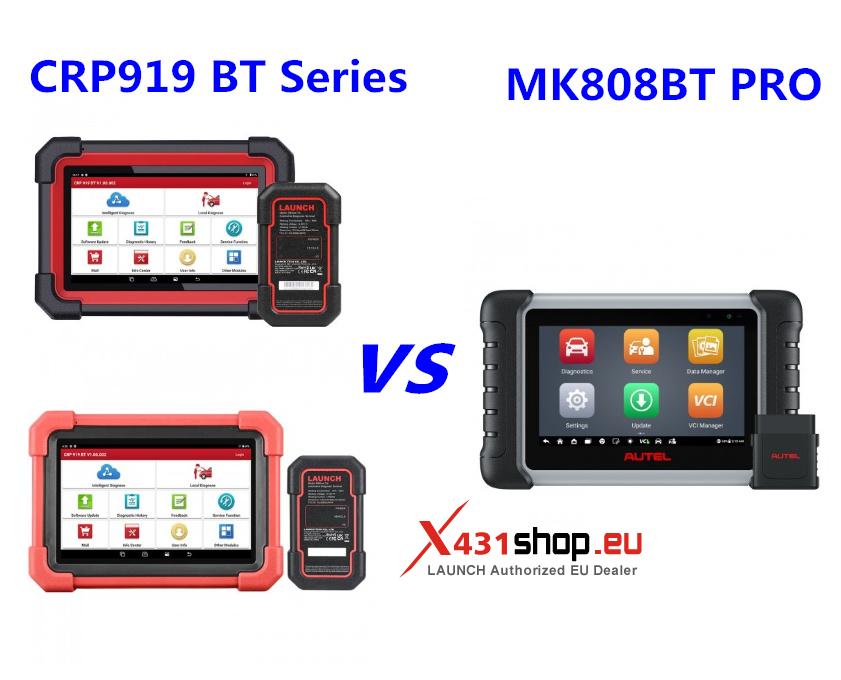 Launch CRP919 BT Series VS Autel MK808BT PRO Launch CRP919 BT Series VS Autel MK808BT PRO