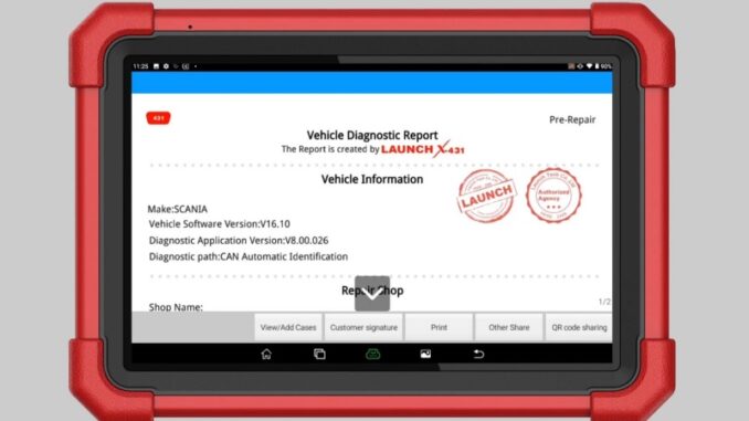 launch x431 pad5 elite read 2020 scania k410ib data stream 6