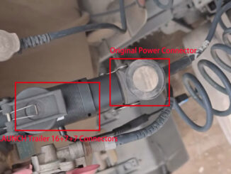 Connecting the LAUNCH adapter and the truck trailer