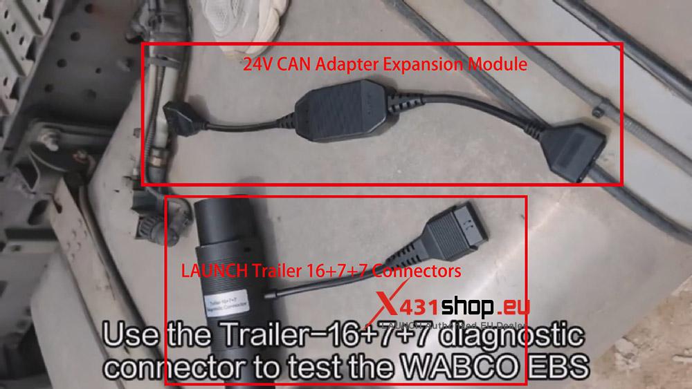 LAUNCH Trailer 16+7+7 Connectors Connect and Diagnose WABCO EBS (1)