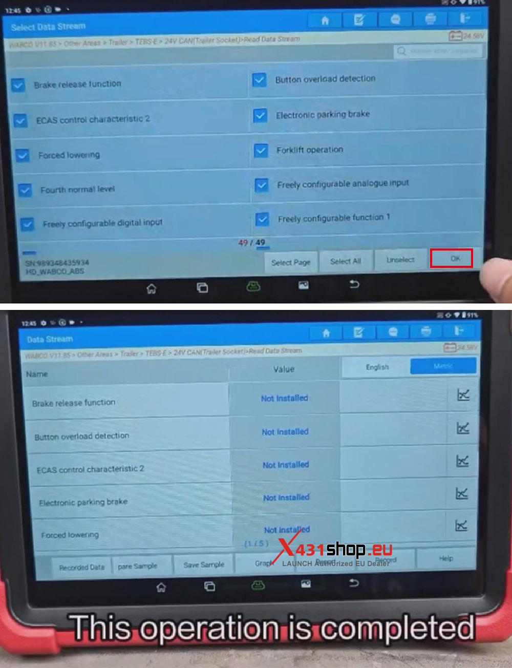 LAUNCH Trailer 16+7+7 Connectors Connect and Diagnose WABCO EBS (11)