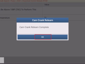LAUNCH X431 PAD V ELITE Cam Crank Relearn on Fiat Pulse (10)