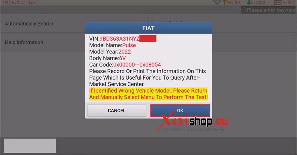 LAUNCH X431 PAD V ELITE Cam Crank Relearn on Fiat Pulse (3) LAUNCH X431 PAD V ELITE Cam Crank Relearn on Fiat Pulse (3)