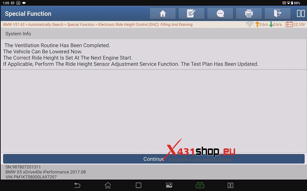 LAUNCH X431 PAD V ELITE BMW (F15) X5 Air Spring Replacement (14) LAUNCH X431 PAD V ELITE BMW (F15) X5 Air Spring Replacement (14)