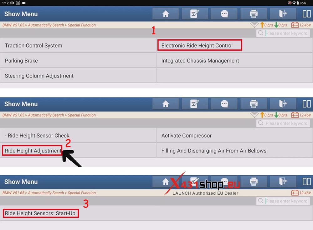 LAUNCH X431 PAD V ELITE BMW (F15) X5 Air Spring Replacement (15) LAUNCH X431 PAD V ELITE BMW (F15) X5 Air Spring Replacement (15)