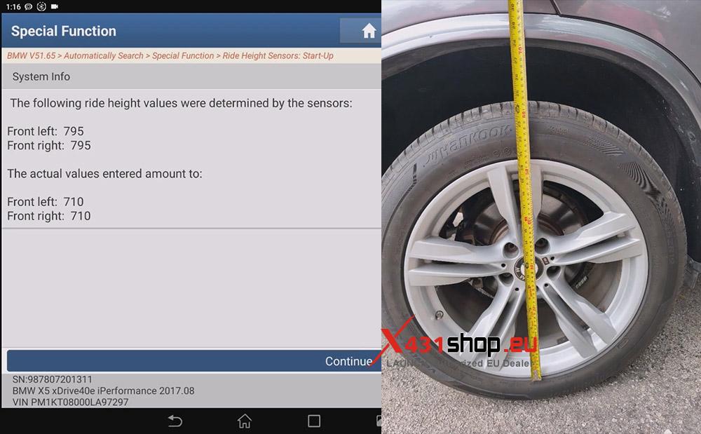 LAUNCH X431 PAD V ELITE BMW (F15) X5 Air Spring Replacement (19) LAUNCH X431 PAD V ELITE BMW (F15) X5 Air Spring Replacement (19)