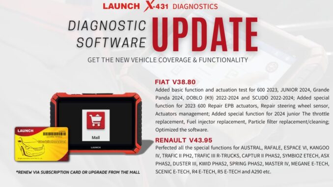 LAUNCH X431 diagnostic software update (20251219)
