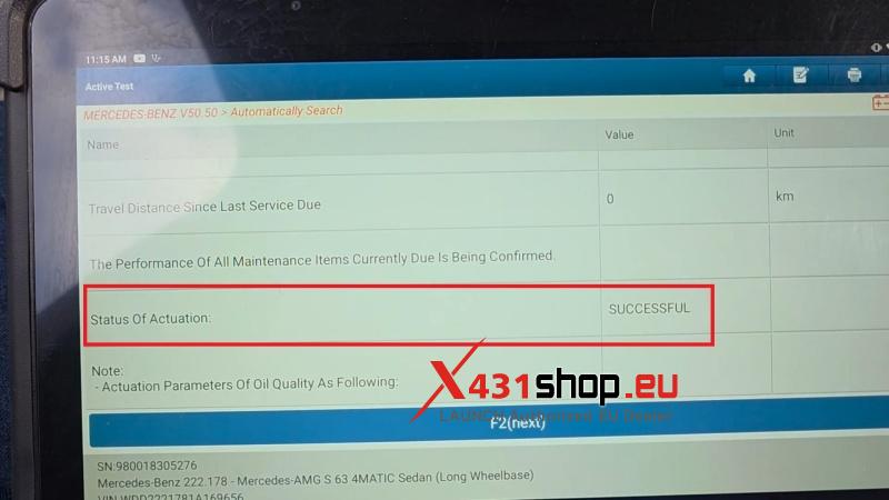 launch x431 pad7 mercedes s class w222 oil service reset guide 10