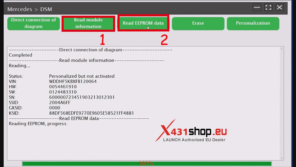 LAUNCH X431 ECU Tool Replace Mercedes Benz DSM Transmission (5)
