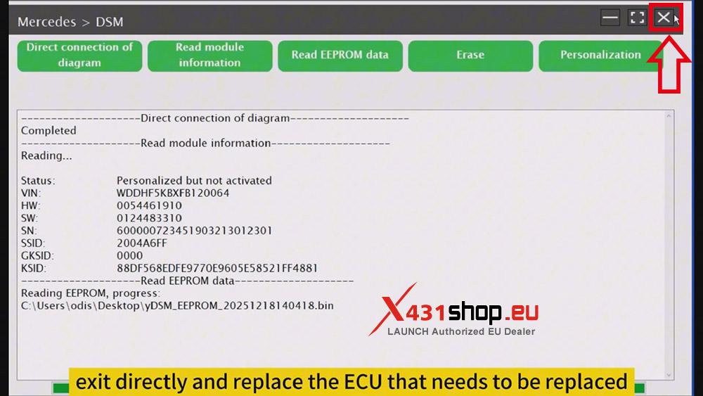 LAUNCH X431 ECU Tool Replace Mercedes Benz DSM Transmission (7)