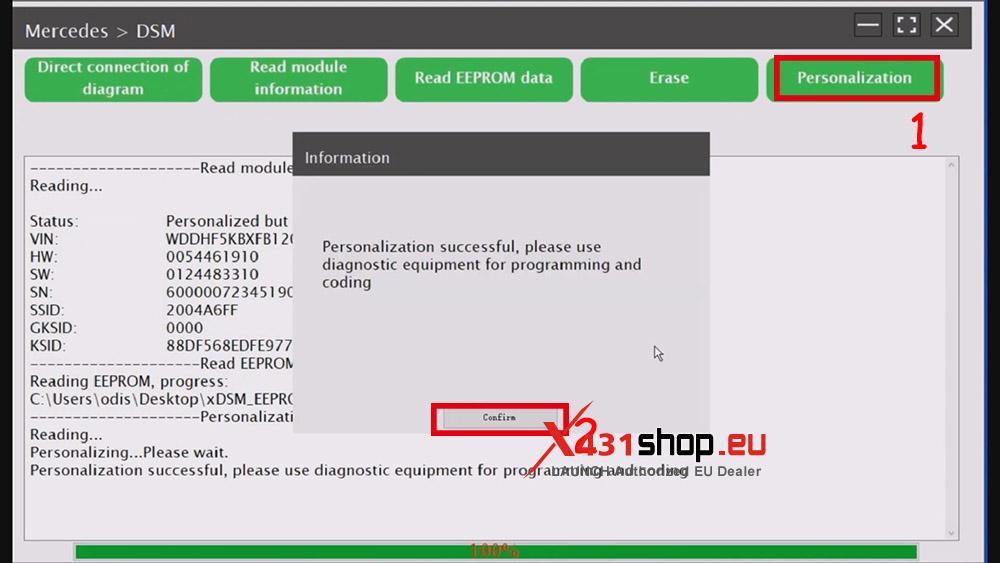 LAUNCH X431 ECU Tool Replace Mercedes Benz DSM Transmission (9)