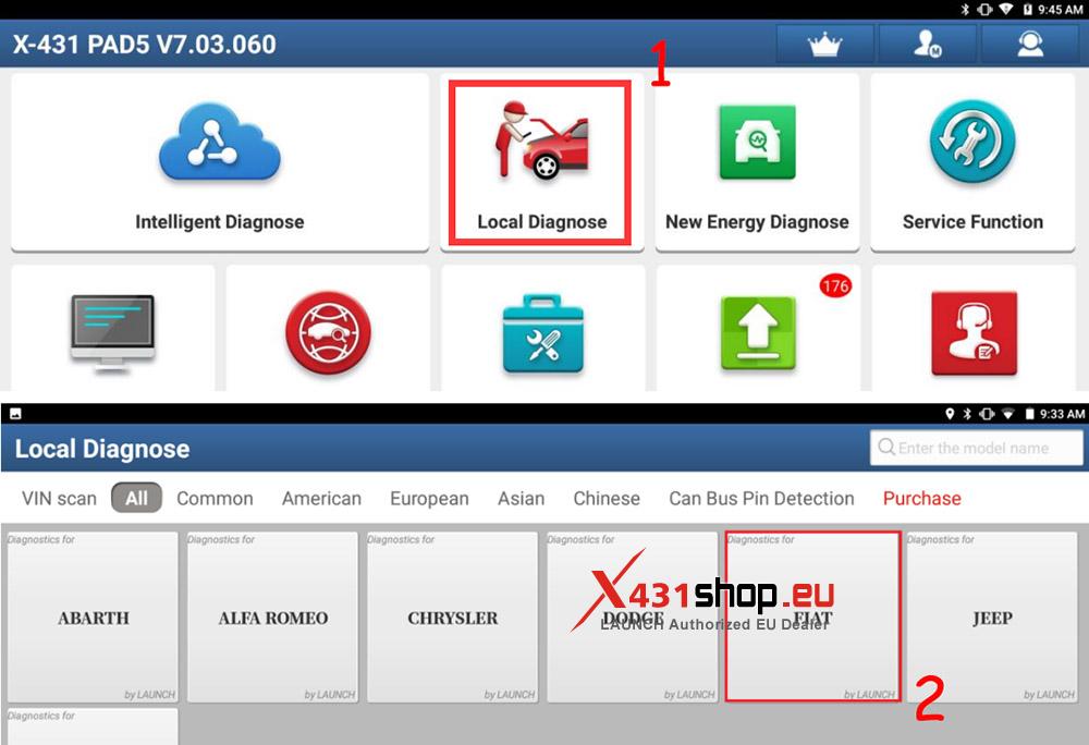 LAUNCH X431 PAD V ELITE Injector Adaptation on FIAT Pulse (1)