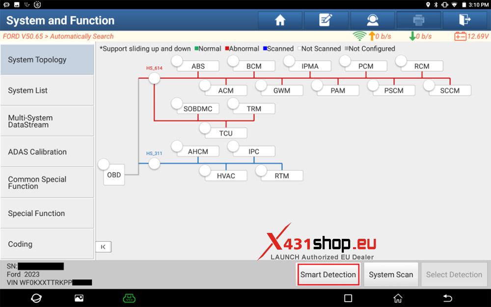 LAUNCH X431 PAD V Programming Ford Fuel Fired Booster Heater (3)
