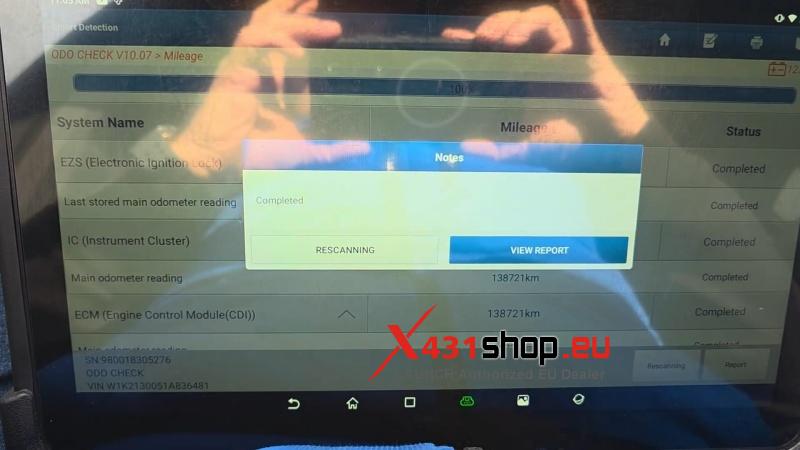 how to check benz w213 real mileage by launch x431 pad7 6