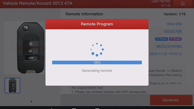 LAUNCH X431 IMMO Tool Adds New Keys to Honda Vehicle (6)